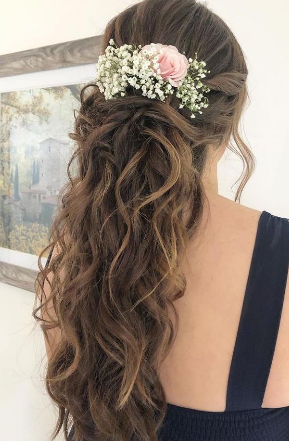 waterfall Bridesmaid hairstyle 2021