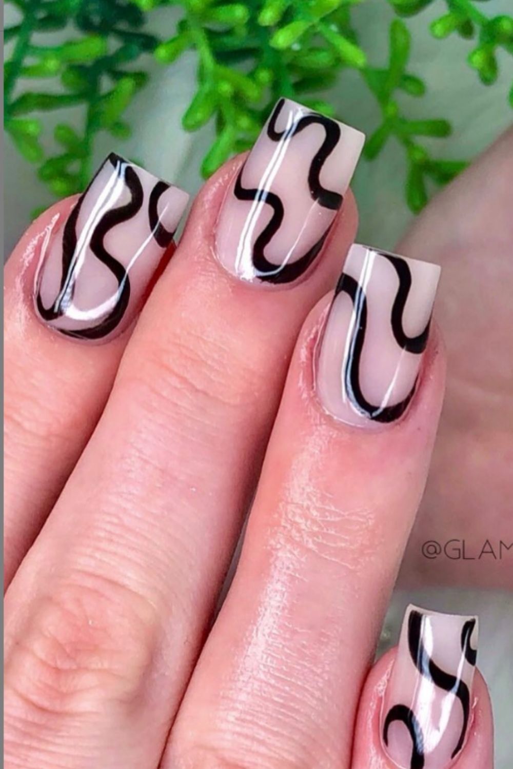 acrylic short square nails 