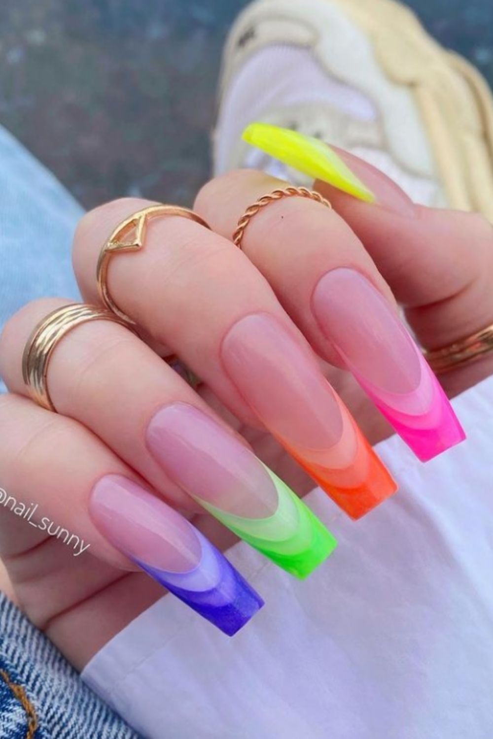 Awesome Colored Acrylic Coffin Nails For Summer Nail Designs!