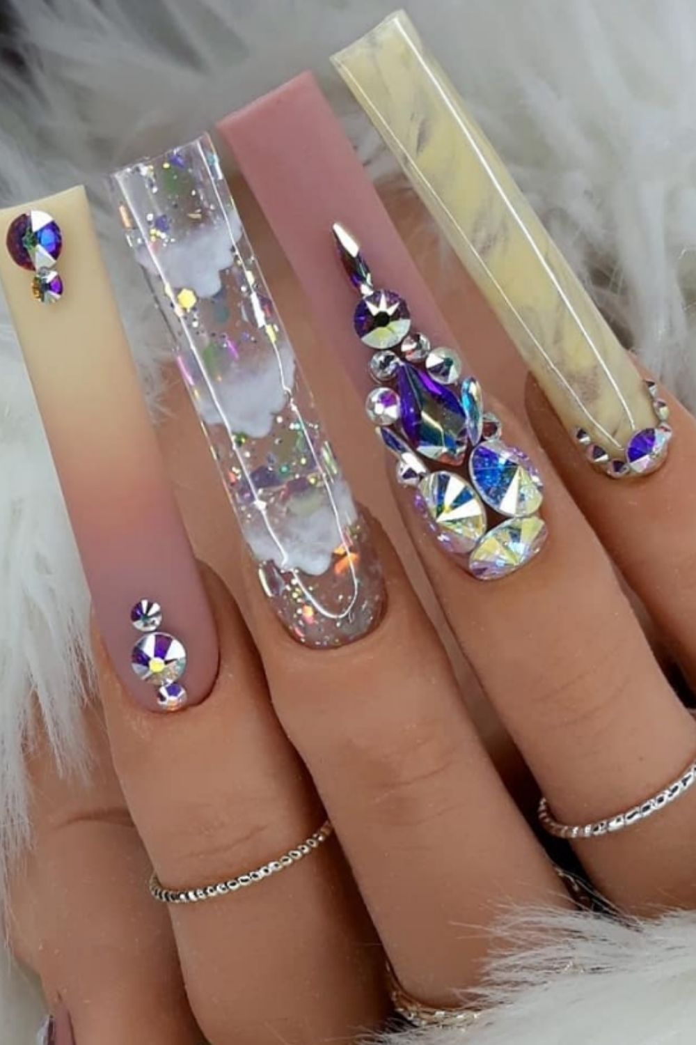 ombre coffin nails