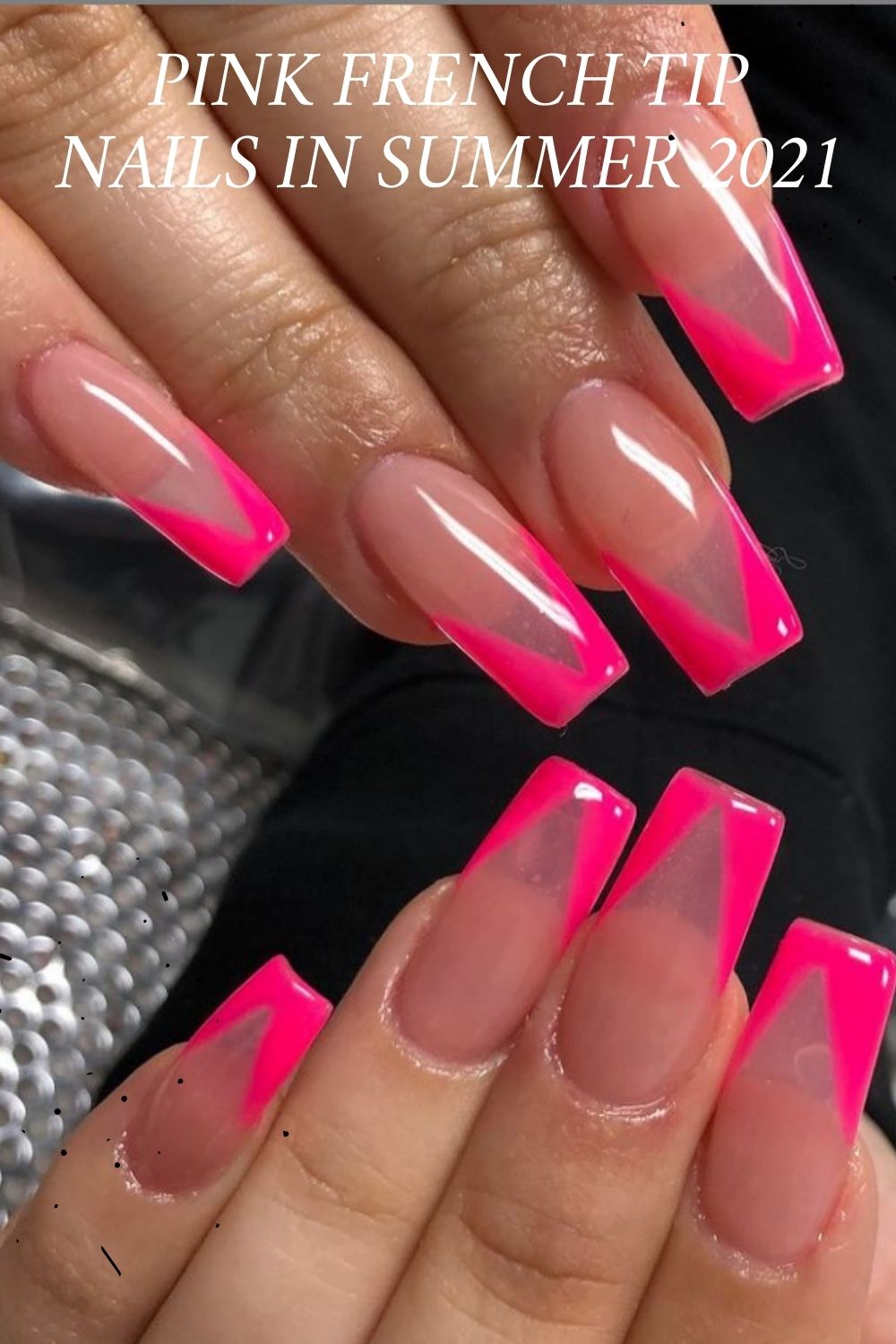 Splendid Pink French Tip Nails For Summer In 21