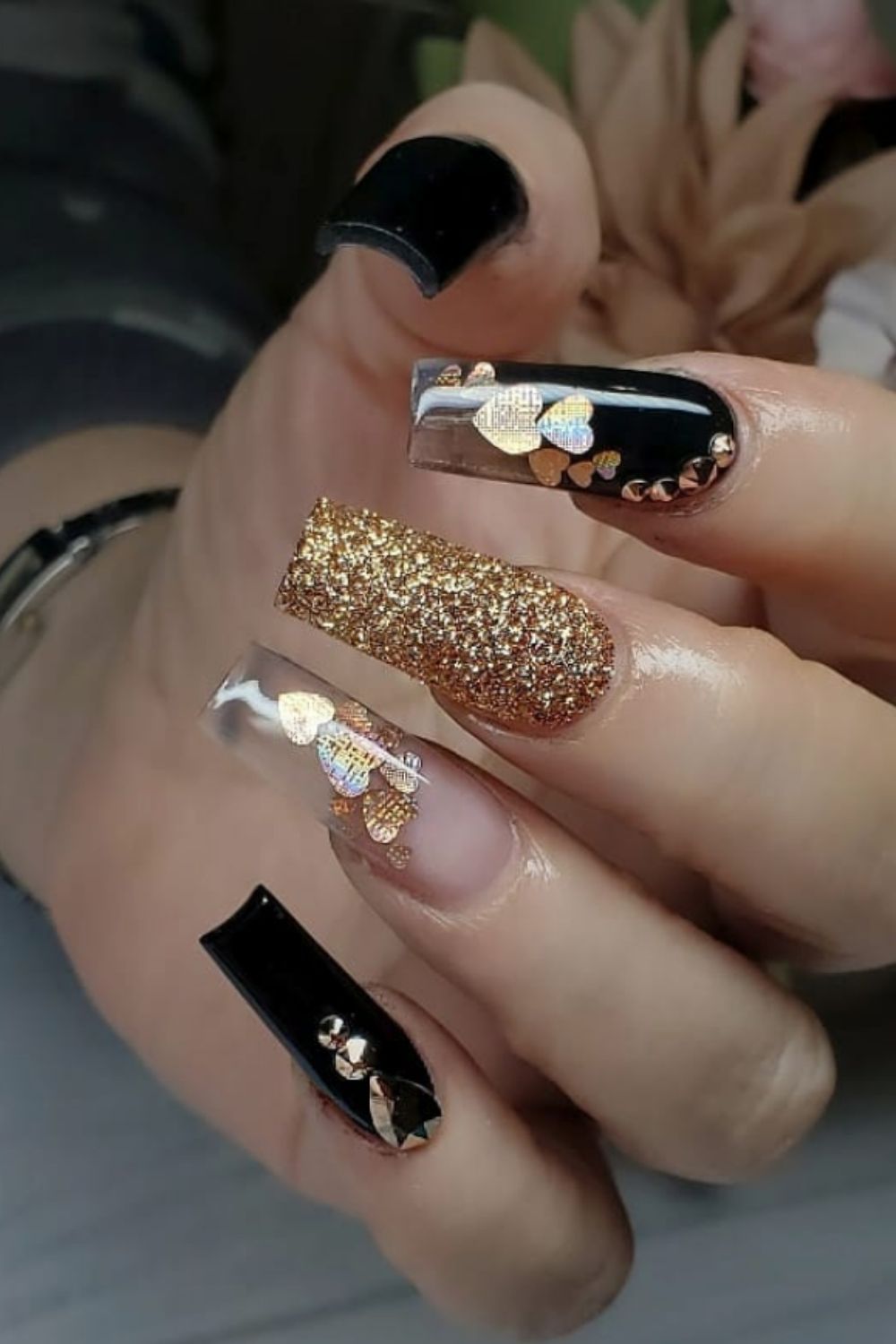 Glitter coffin nails for you to make new nails design 2021