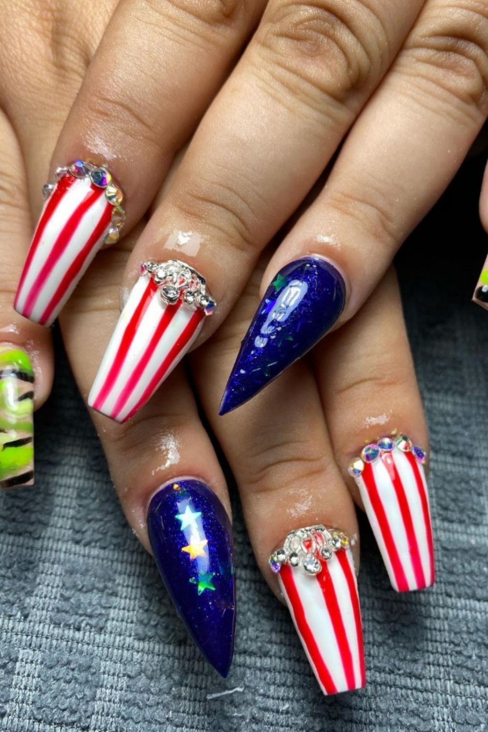 4th of July nails for the development day make your summer nails