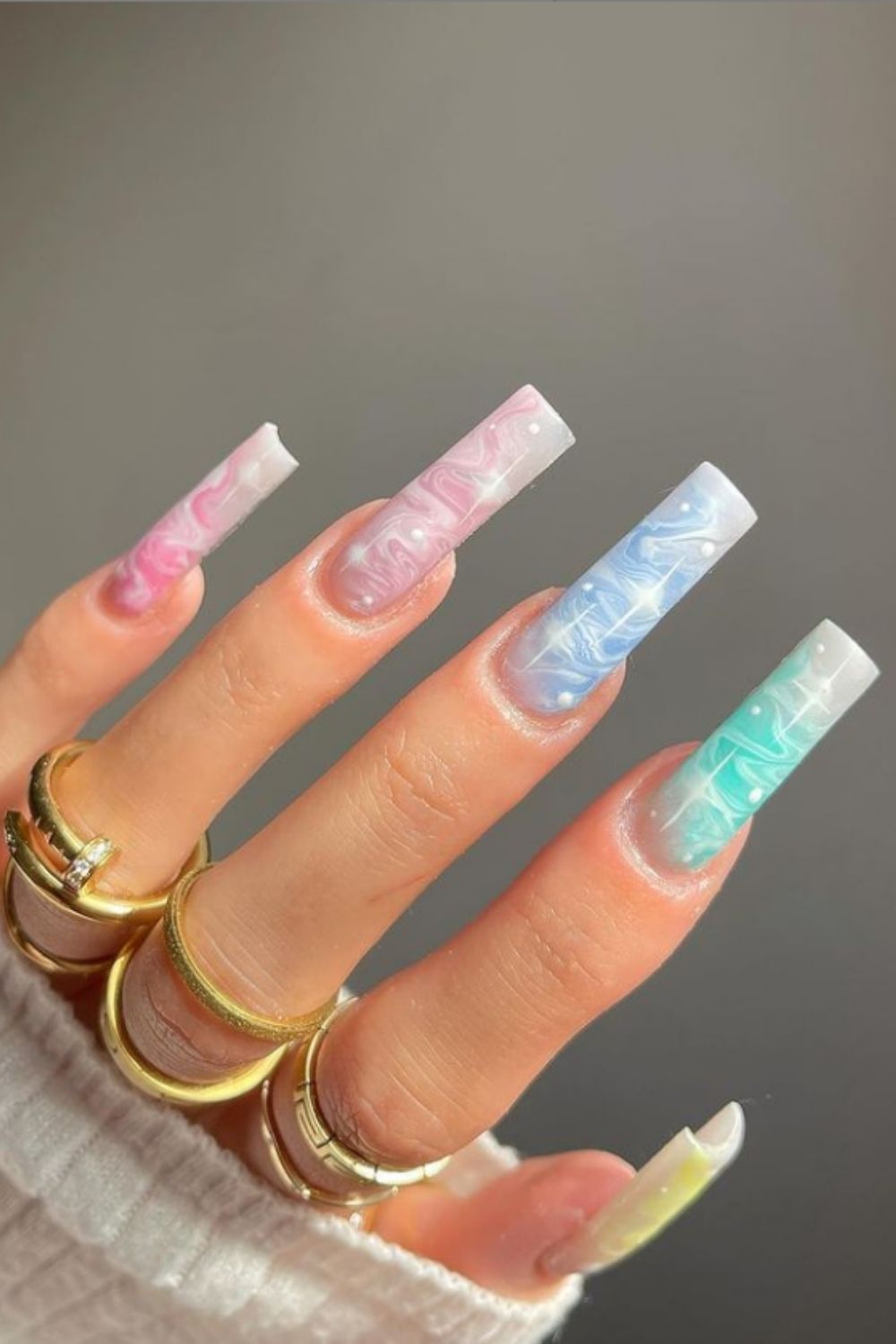 Gel coffin nail designs for summer