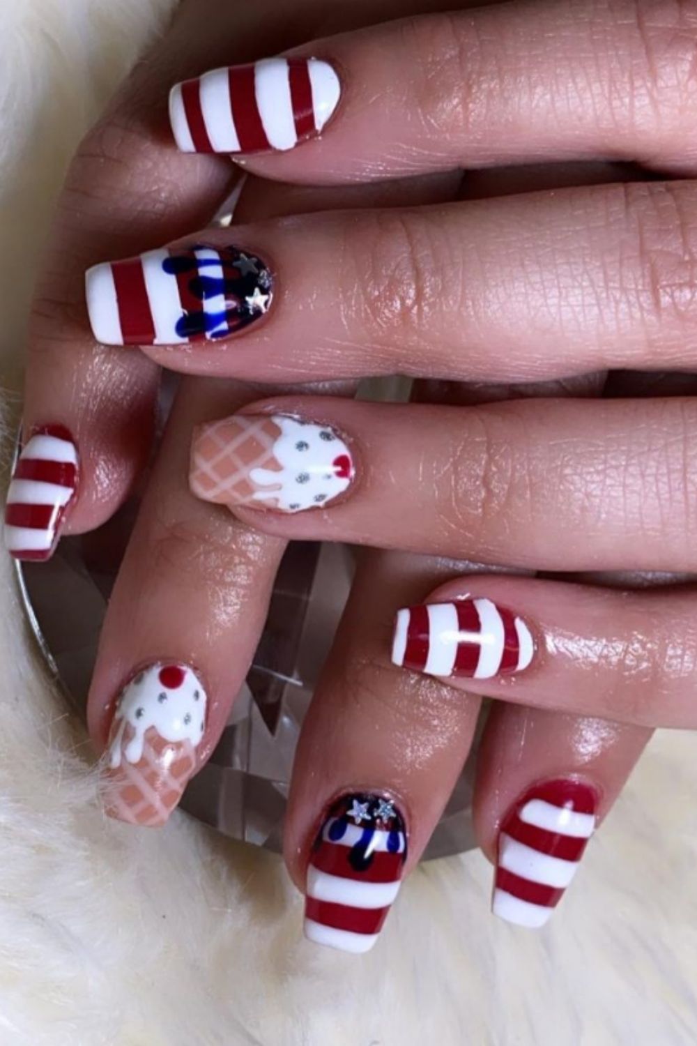 4th of July nails for the development day make your summer nails