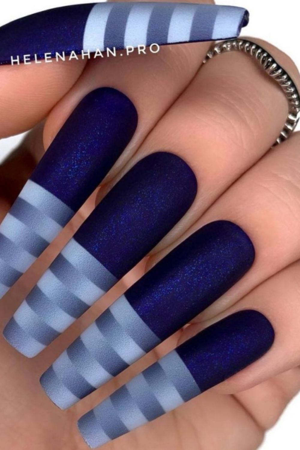 Some blue nail ideas make you looks cool  