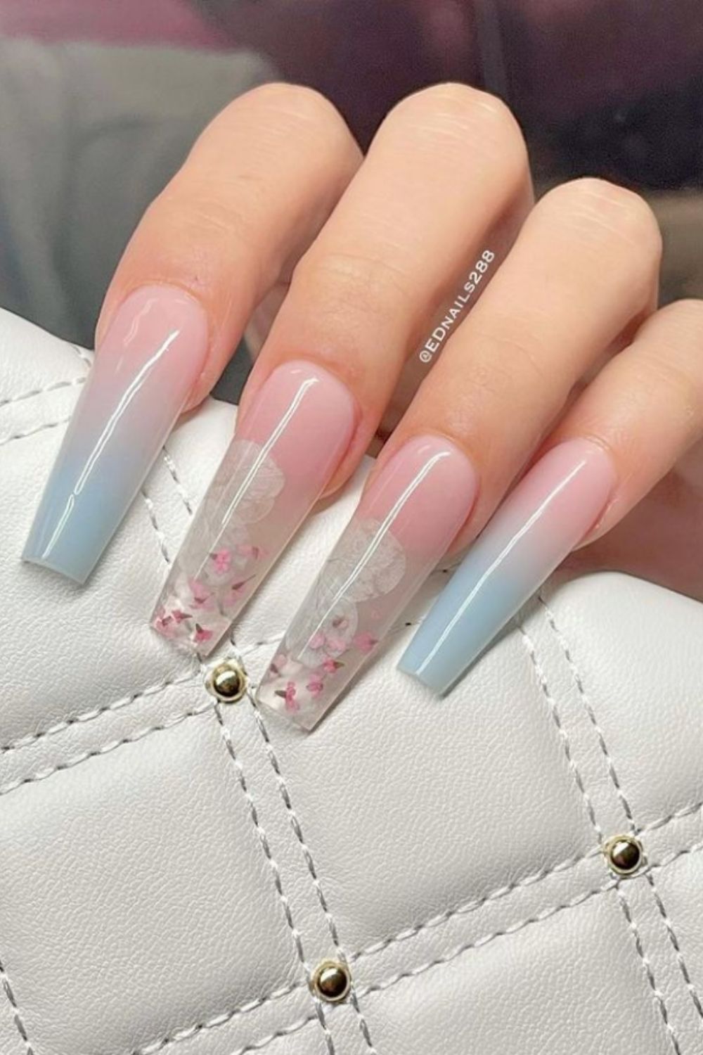 Gel coffin nail designs for summer