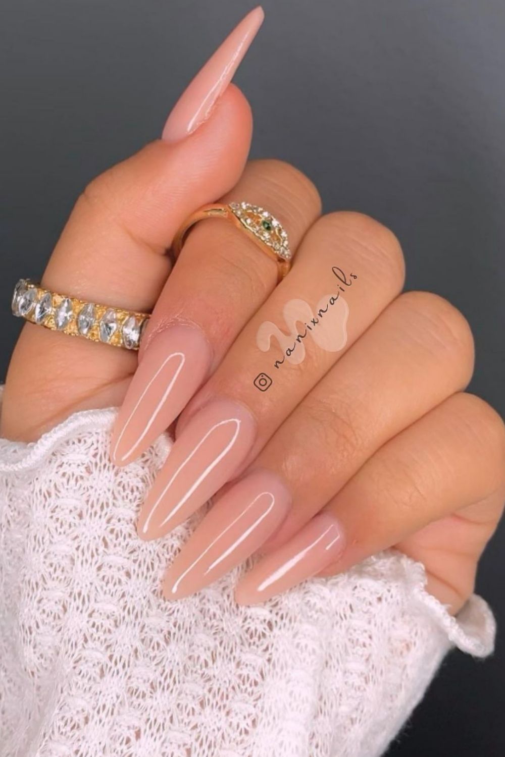 35+ Summer trend of nude almond nails for your new nails ideas 