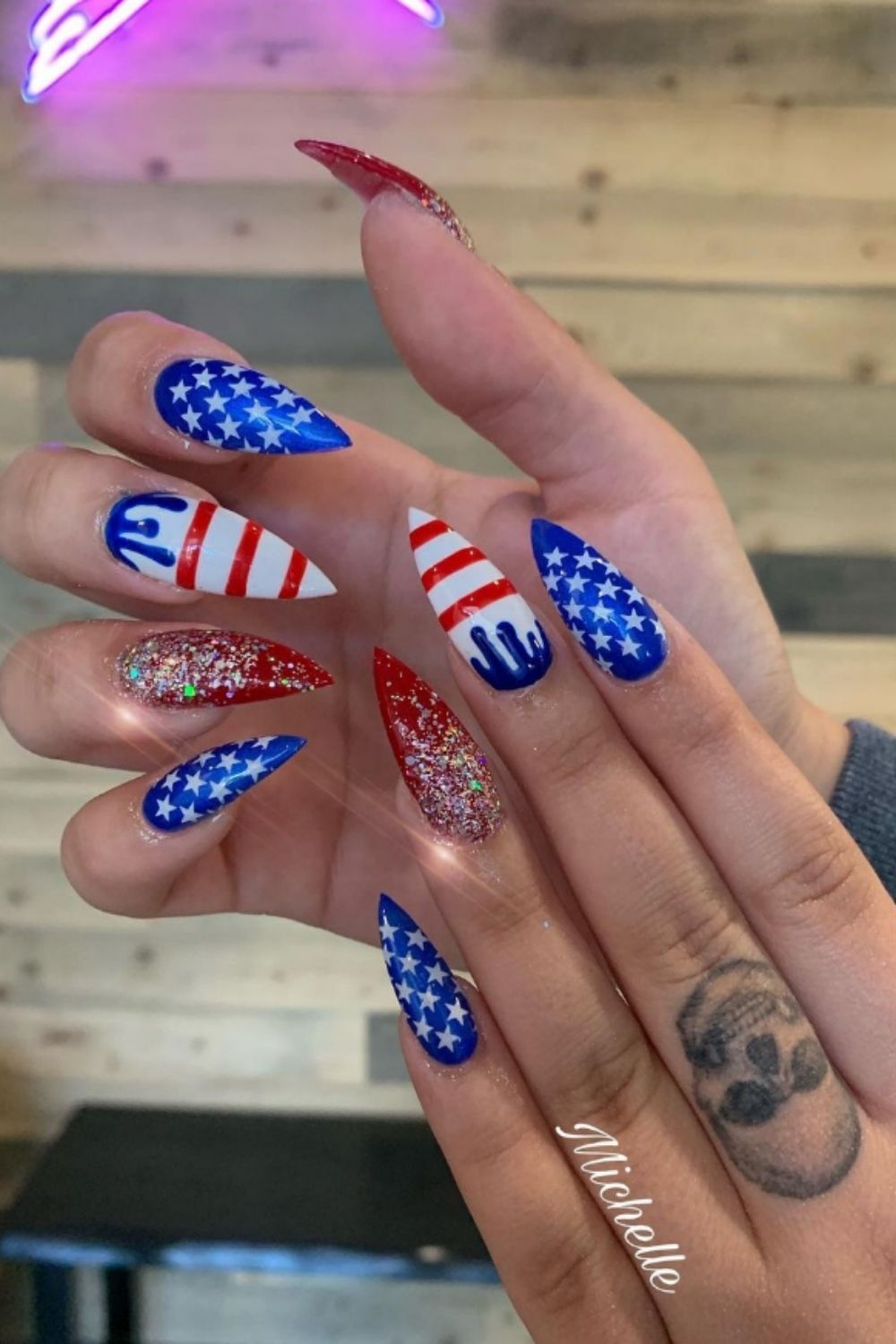 4th of July nails for the development day make your summer nails