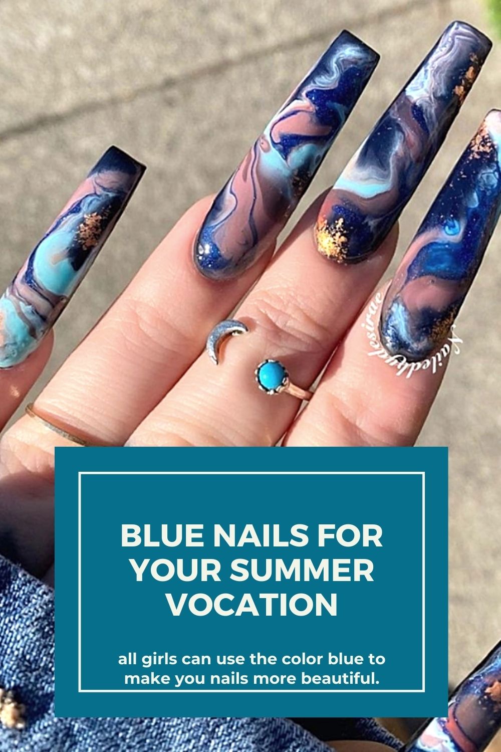 Coolest Blue Nails Design And Ideas For The Woman In Summer 21