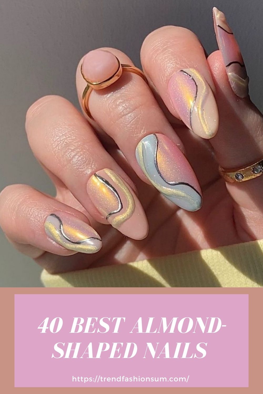 40 Best Almond Shaped Nails Designs To Try  2021 Summer!