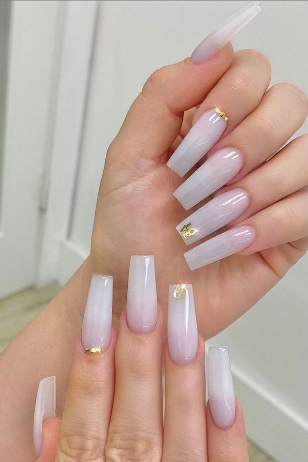 40 Acrylic White Coffin Nails For Prom Nail Design 2021!