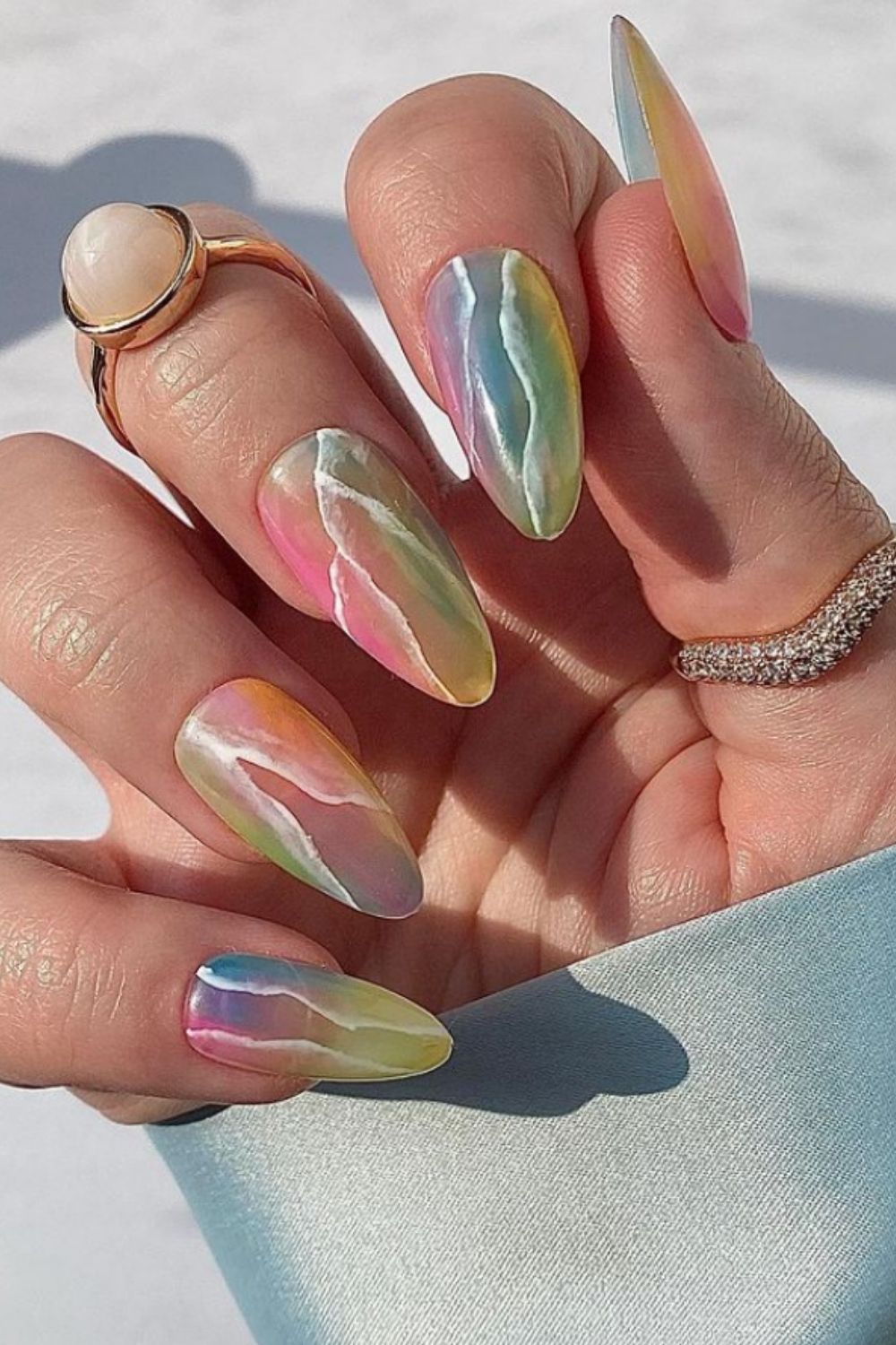 40 Best Almond Shaped Nails Designs To Try  2021 Summer!