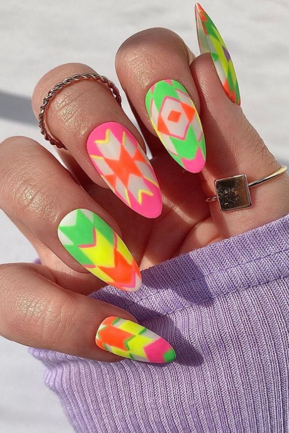 40 Best Almond Shaped Nails Designs To Try  2021 Summer!