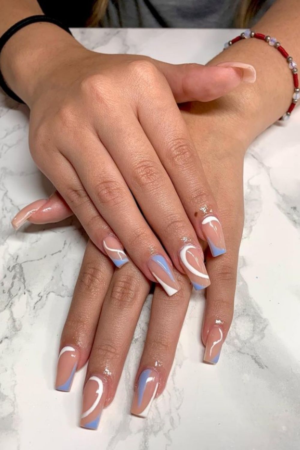 Pretty blue sky nails designs and ideas for your summer nails 2021 