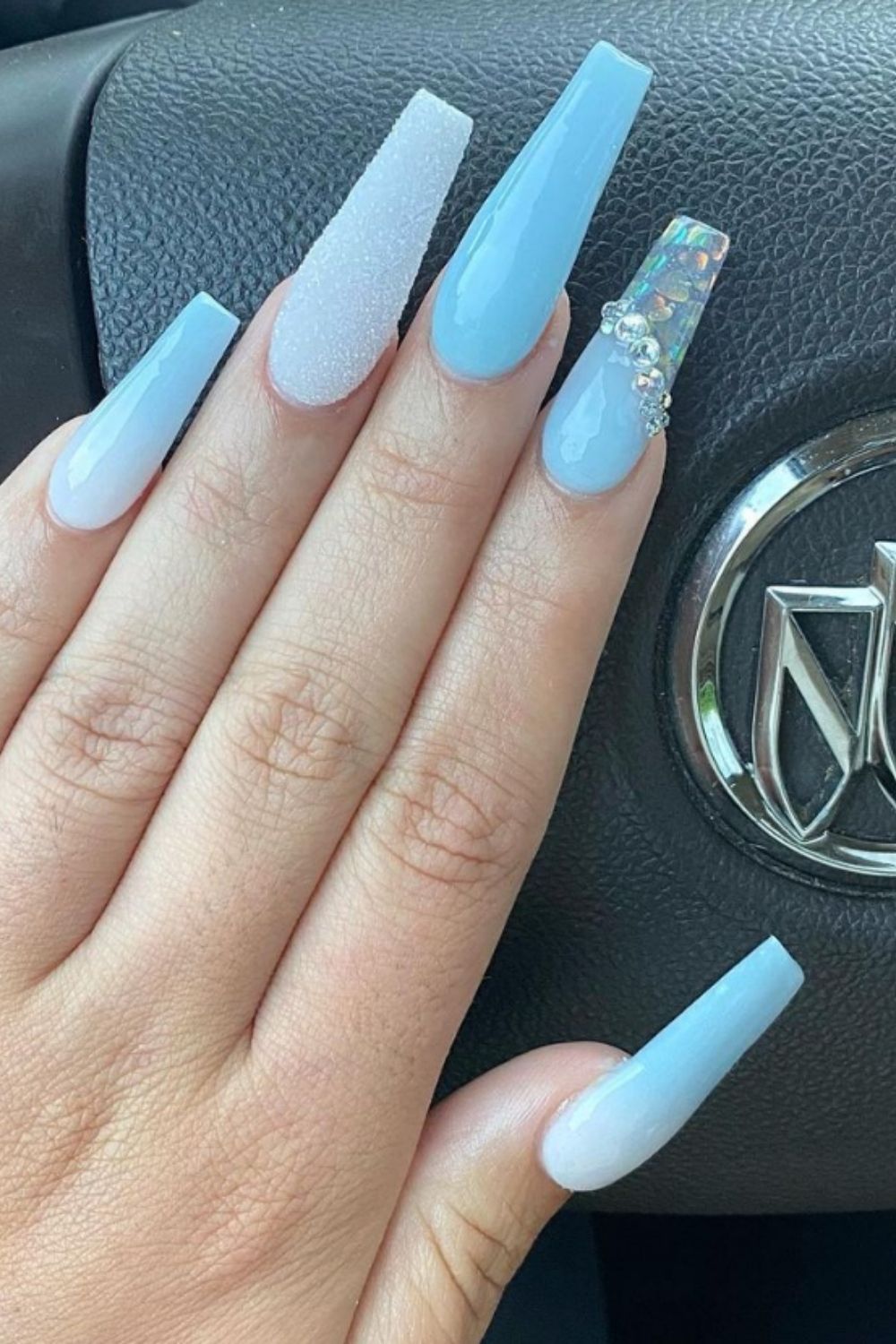 Pretty Blue Sky Nails Designs And Ideas For Your Summer Nails 21