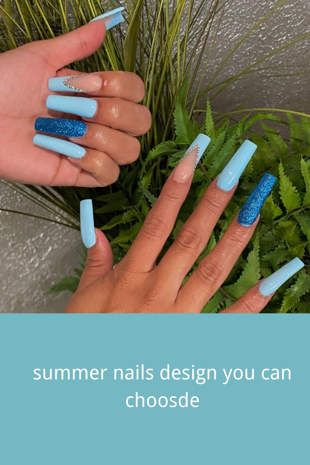 Pretty blue sky nails designs and ideas for your summer nails 2021 