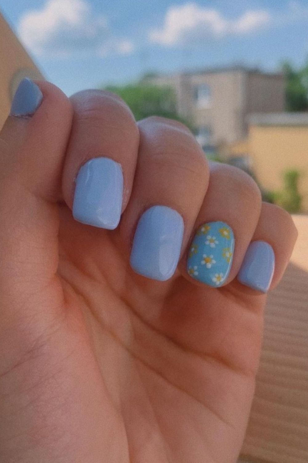 Pretty blue sky nails designs and ideas for your summer nails 2021 