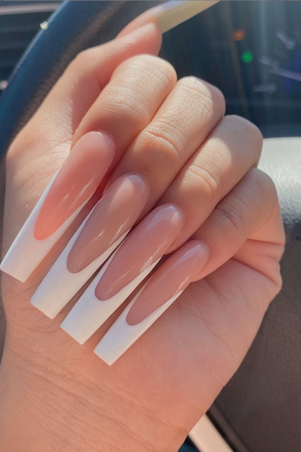 40 Acrylic White Coffin Nails For Prom Nail Design 2021!