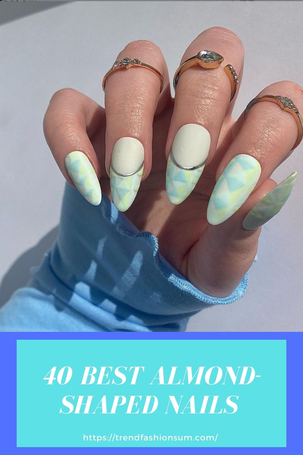 40 Best Almond Shaped Nails Designs To Try  2021 Summer!