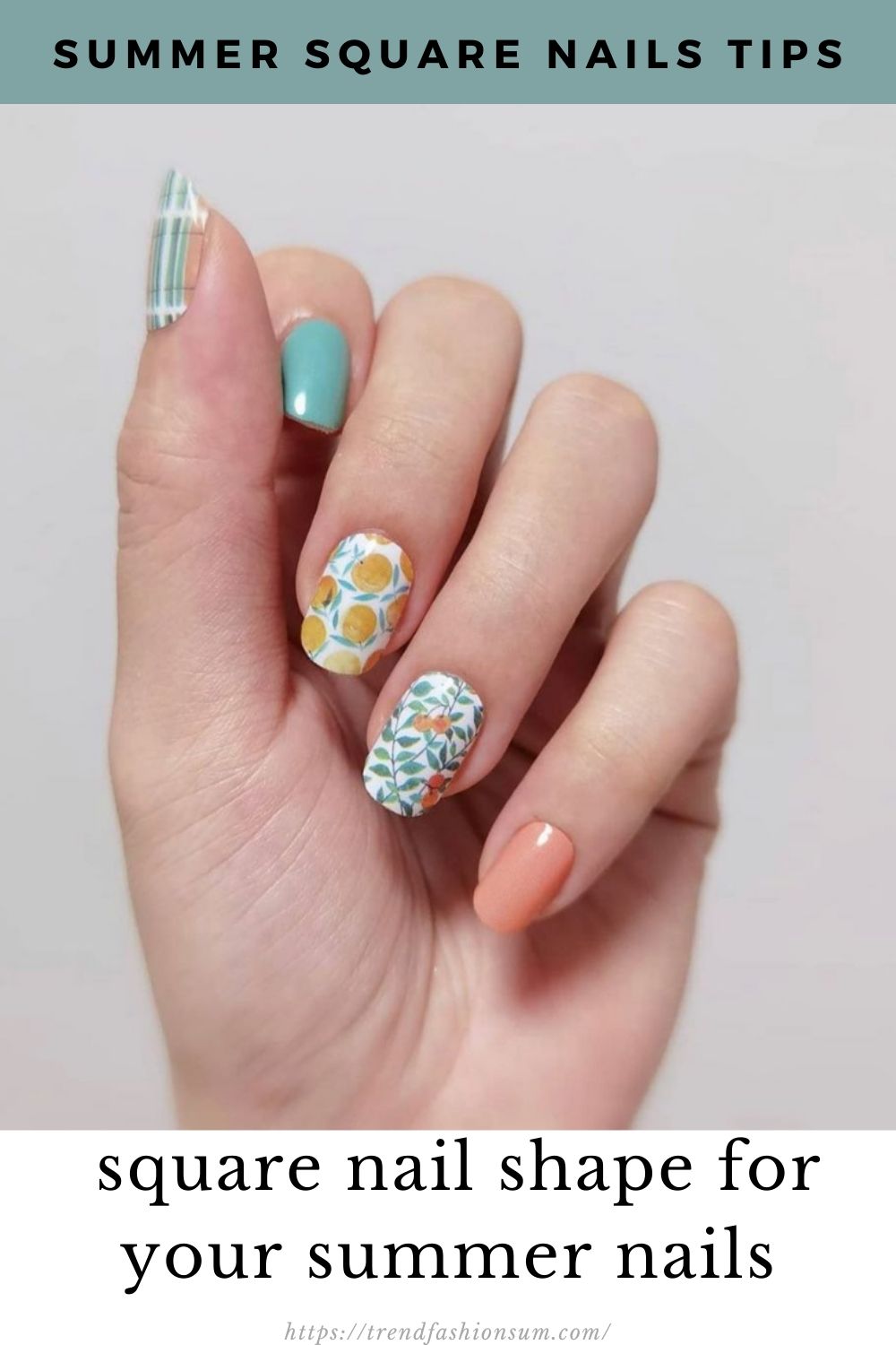 35+ best square nail shape for your summer nails designs