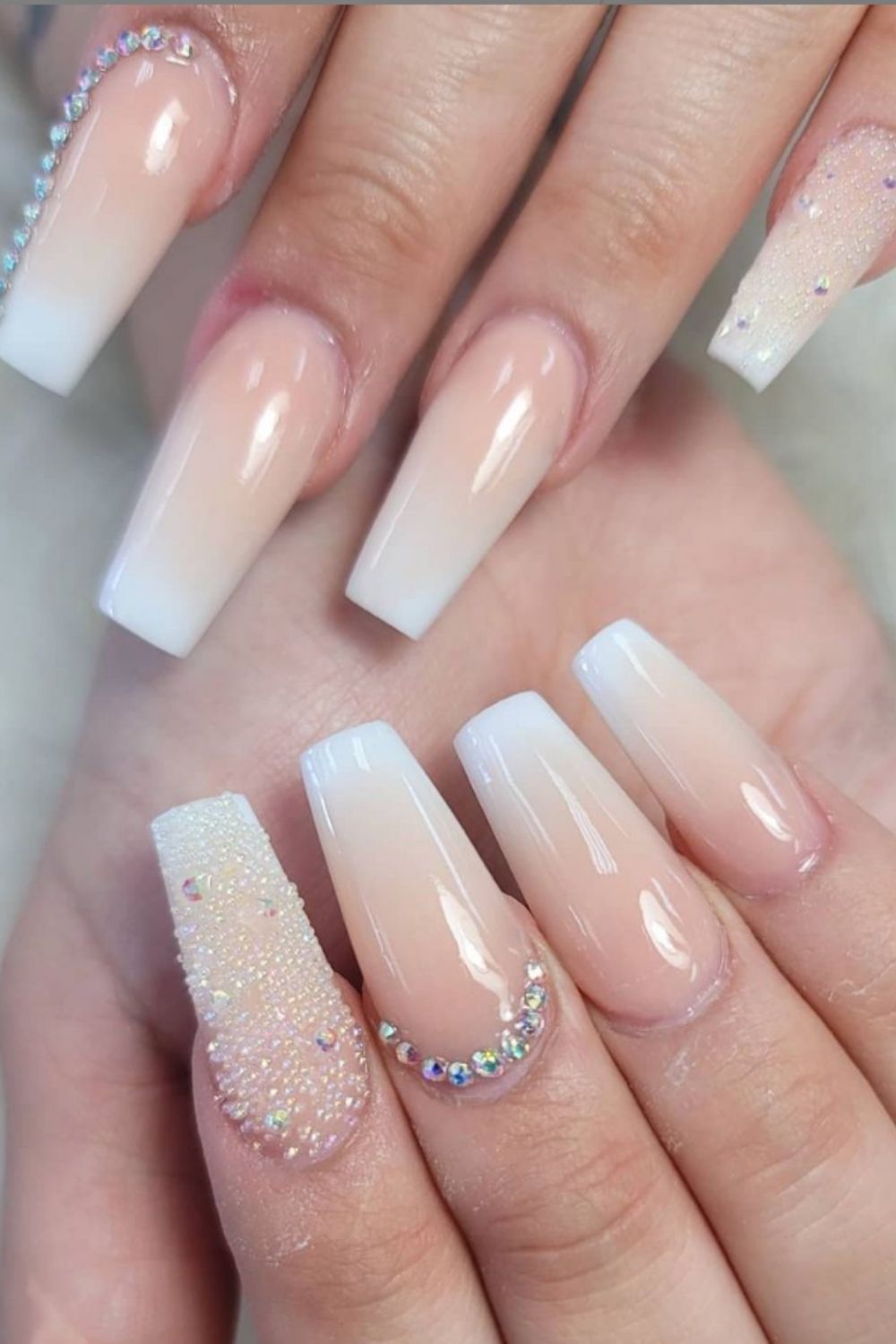 40 Acrylic White Coffin Nails For Prom Nail Design 2021!