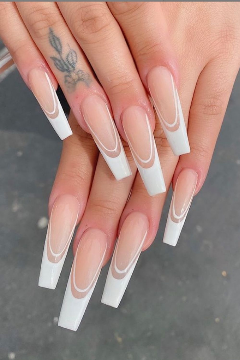 40 Acrylic White Coffin Nails For Prom Nail Design 2021!