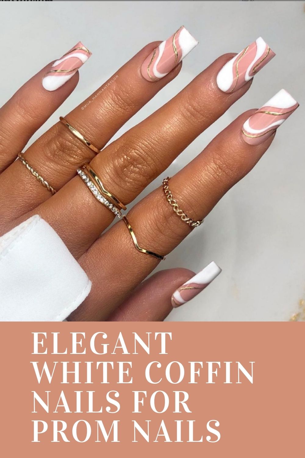40 Acrylic White Coffin Nails For Prom Nail Design 2021!