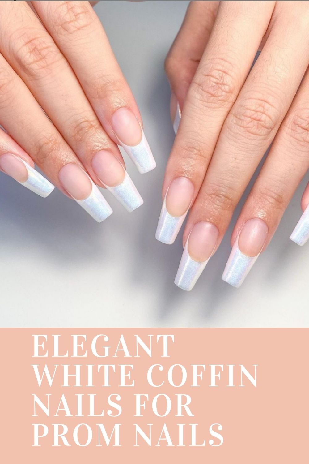 40 Acrylic White Coffin Nails For Prom Nail Design 2021!
