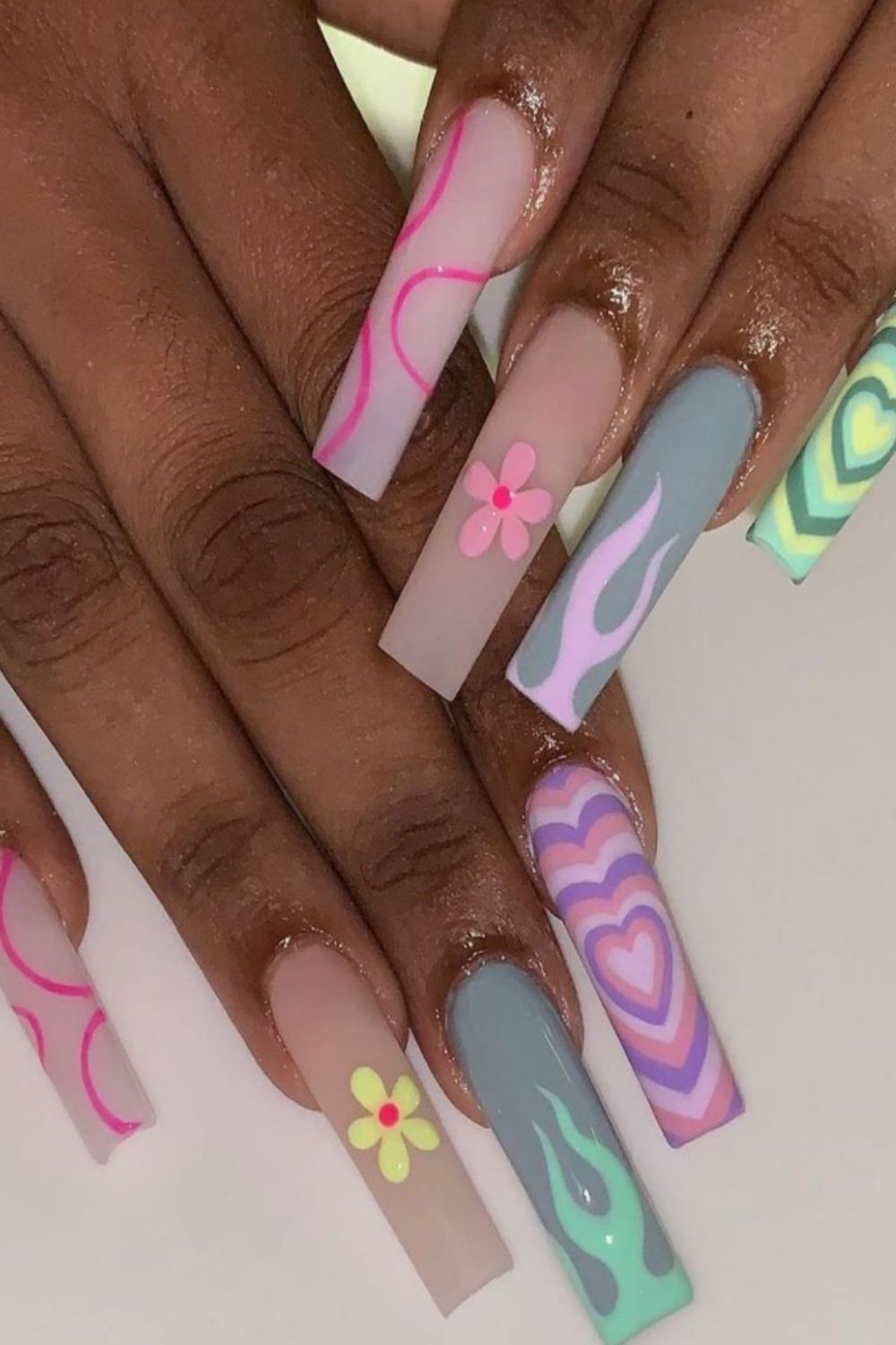 36 Cool Summer Acrylic Coffin Nails Designed for 2021