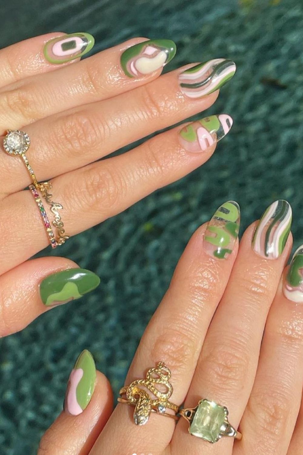 30 Trendy Green Nail Polish Designed for Summer 2021