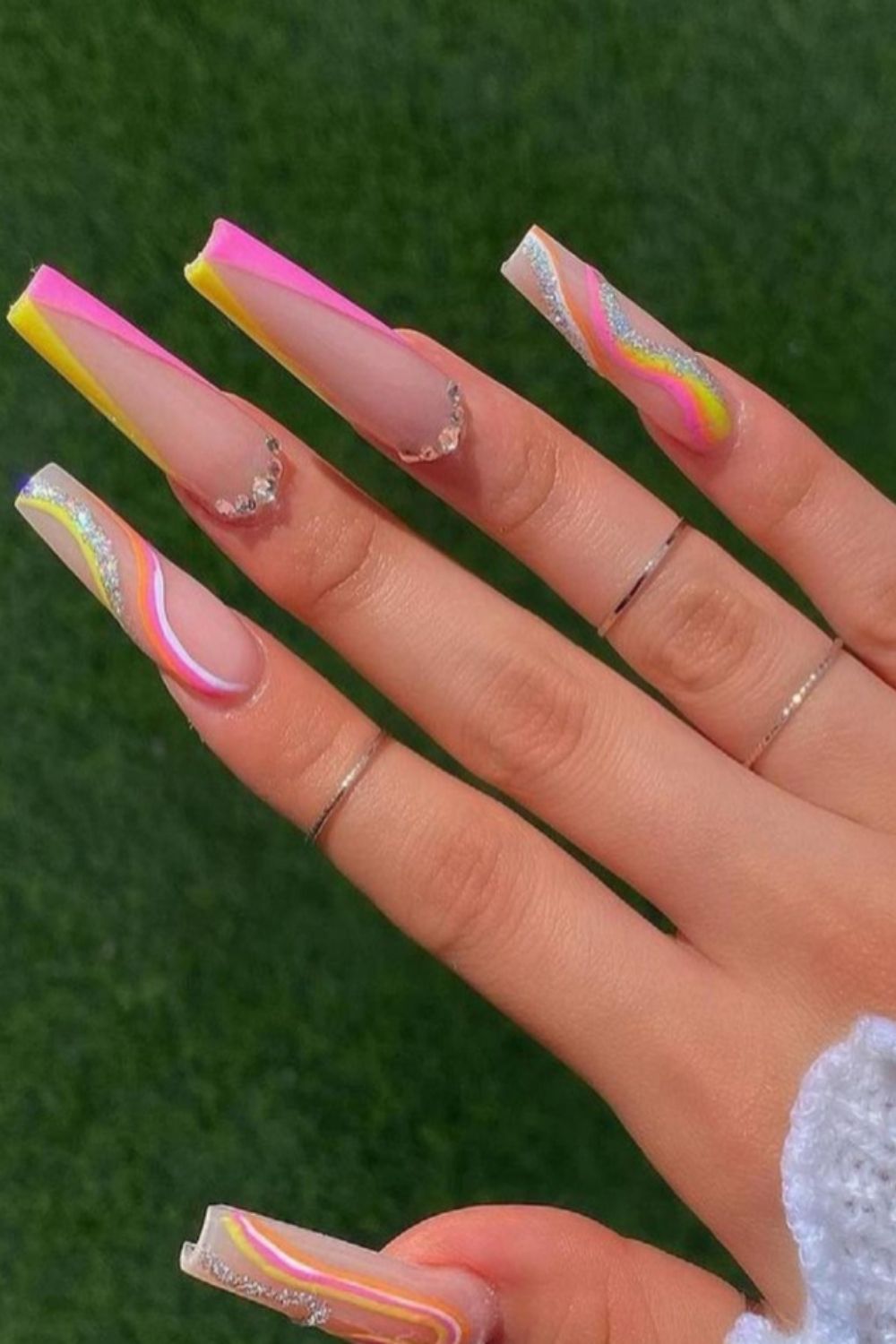 36 Cool Summer Acrylic Coffin Nails Designed for 2021