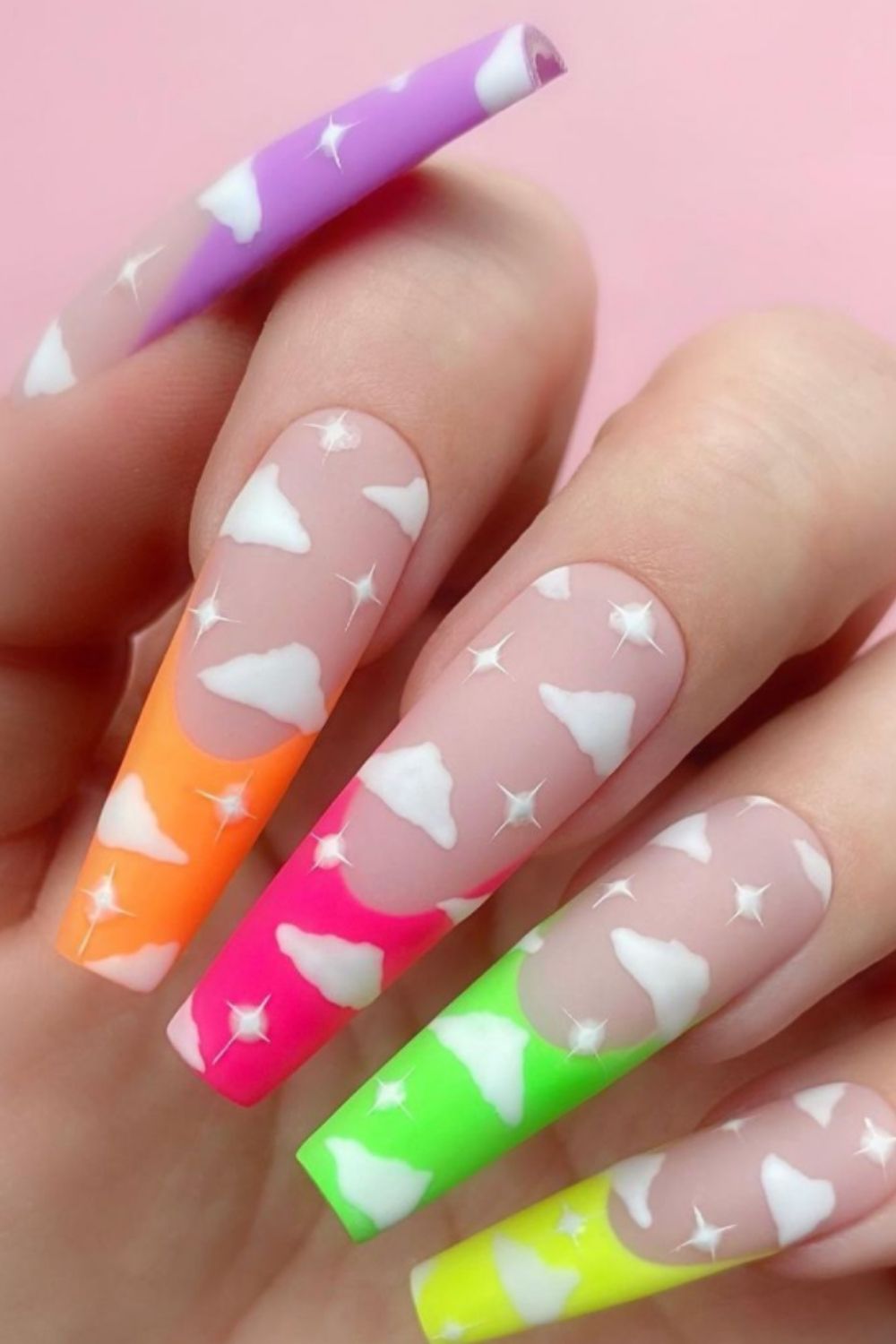 36 Cool Summer Acrylic Coffin Nails Designed for 2021