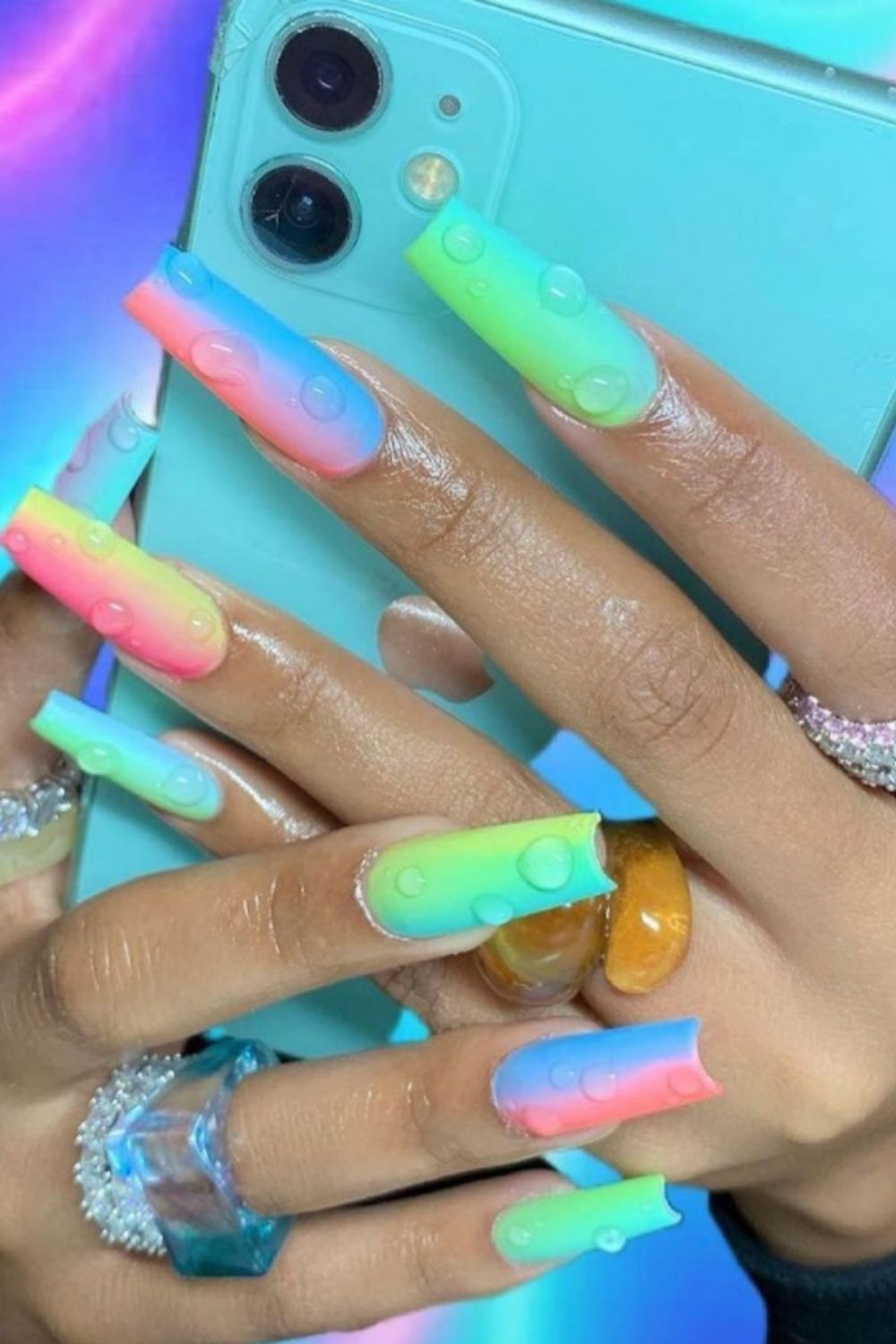 36 Cool Summer Acrylic Coffin Nails Designed for 2021