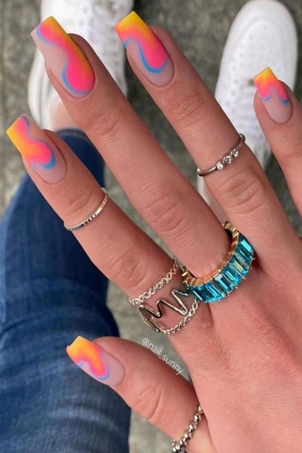 36 Cool Summer Acrylic Coffin Nails Designed for 2021