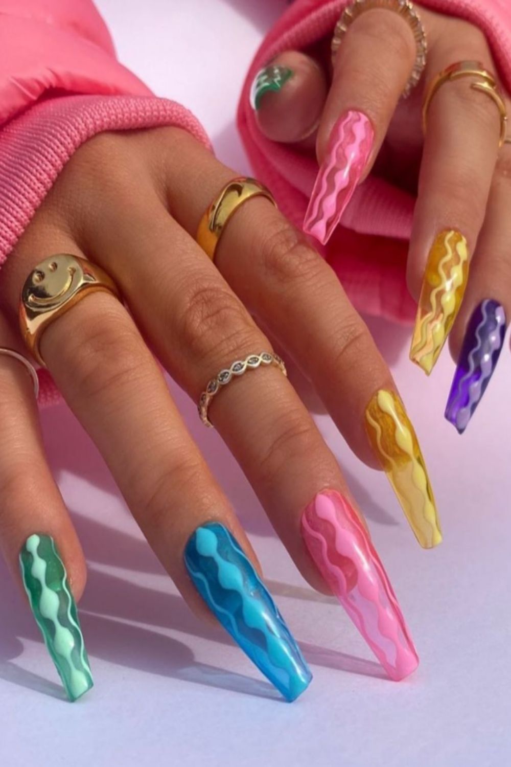 36 Cool Summer Acrylic Coffin Nails Designed for 2021