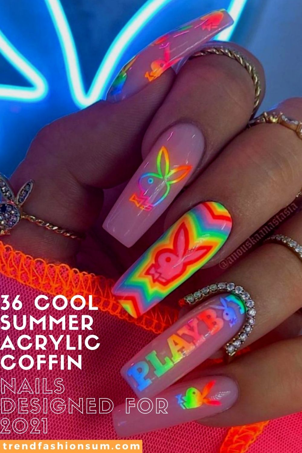 Summer Acrylic Coffin Nails Archives Women Fashion Trends