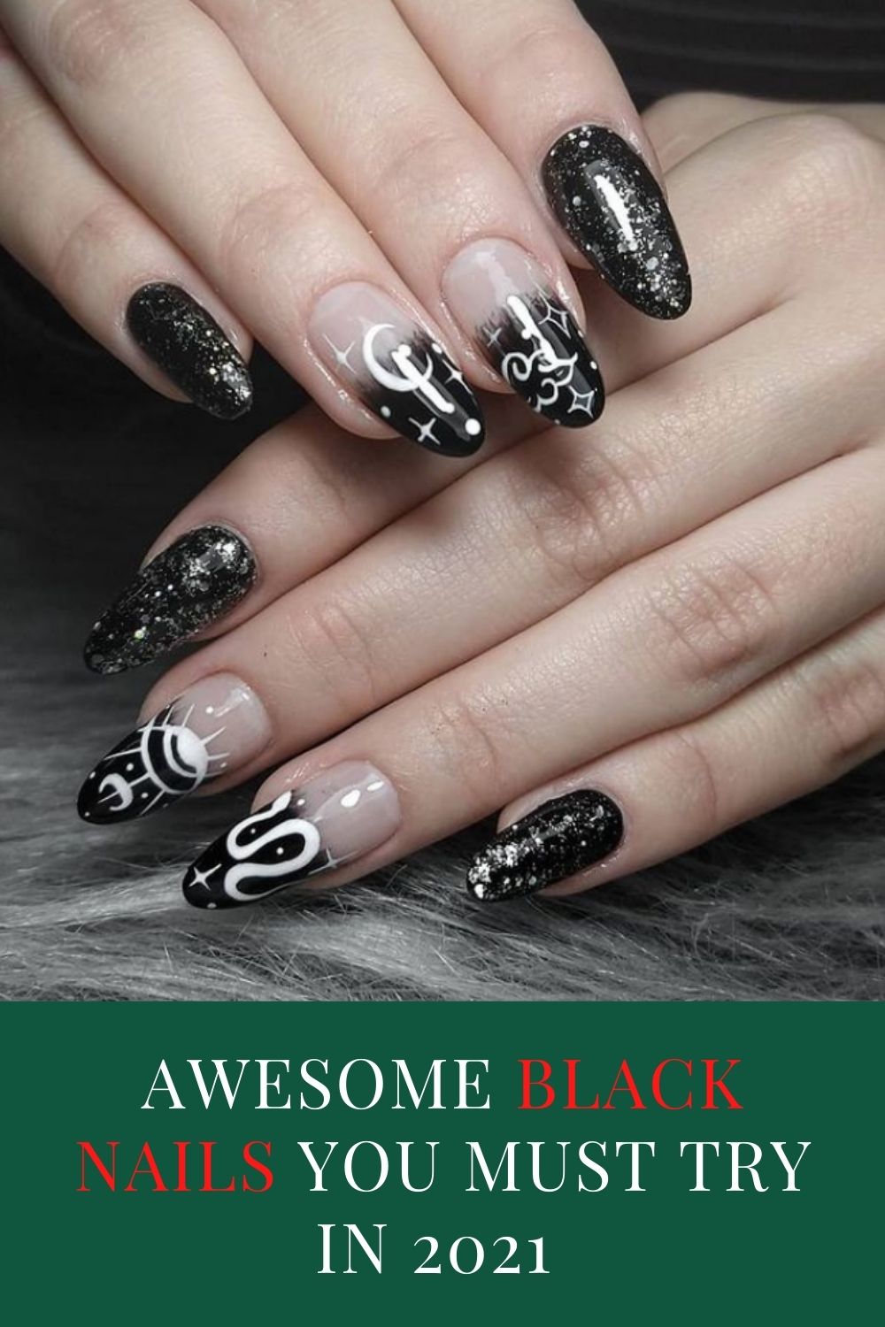 35 Awesome black nails to try in your next nail designs