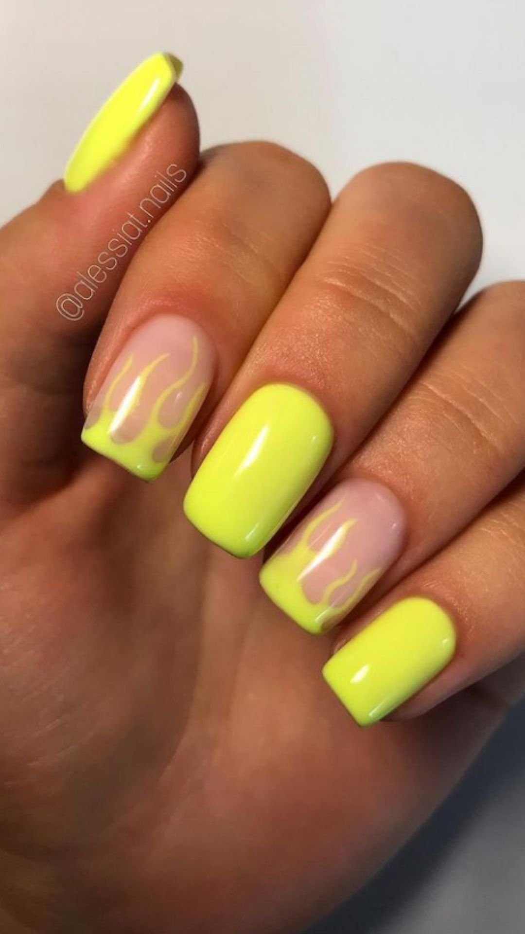 Neon yellow nails | Neon Yellow Nails and Ideas for falls 2021