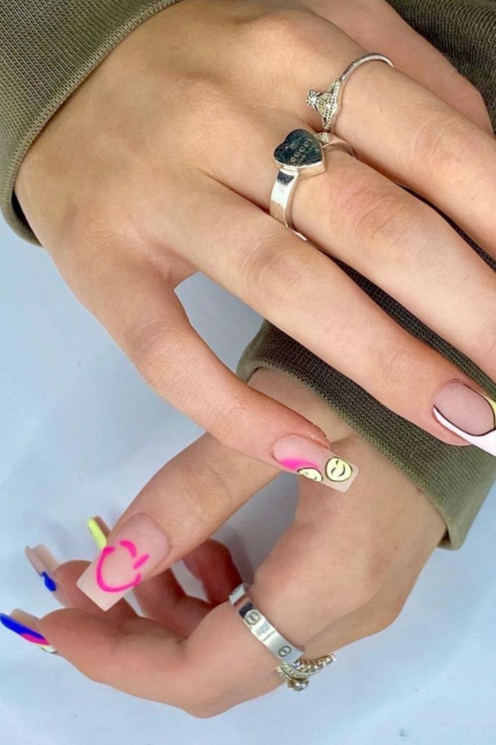 38 Chic Short Acrylic Nails and pretty nail art designs