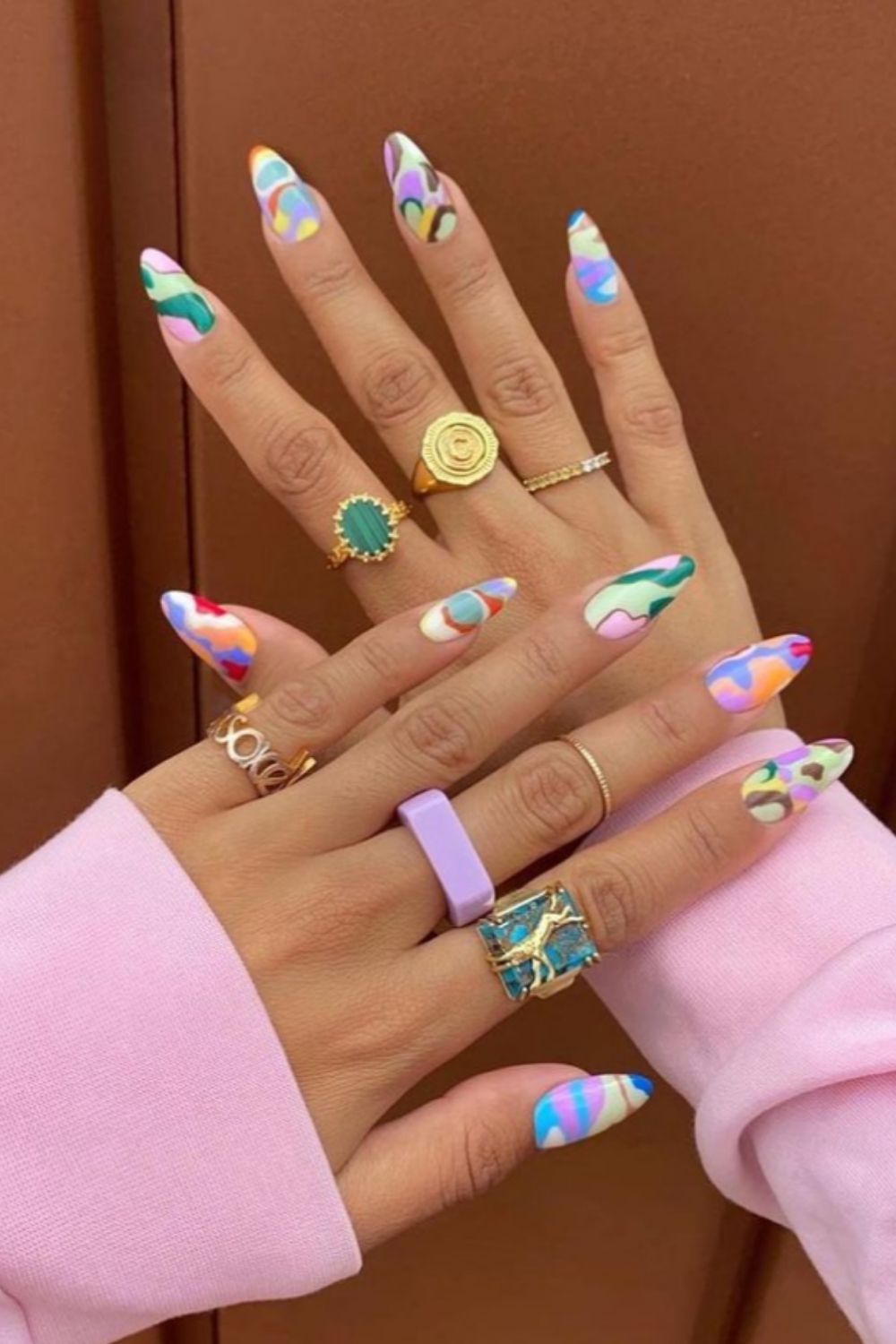 38 Chic Short Acrylic Nails and pretty nail art designs