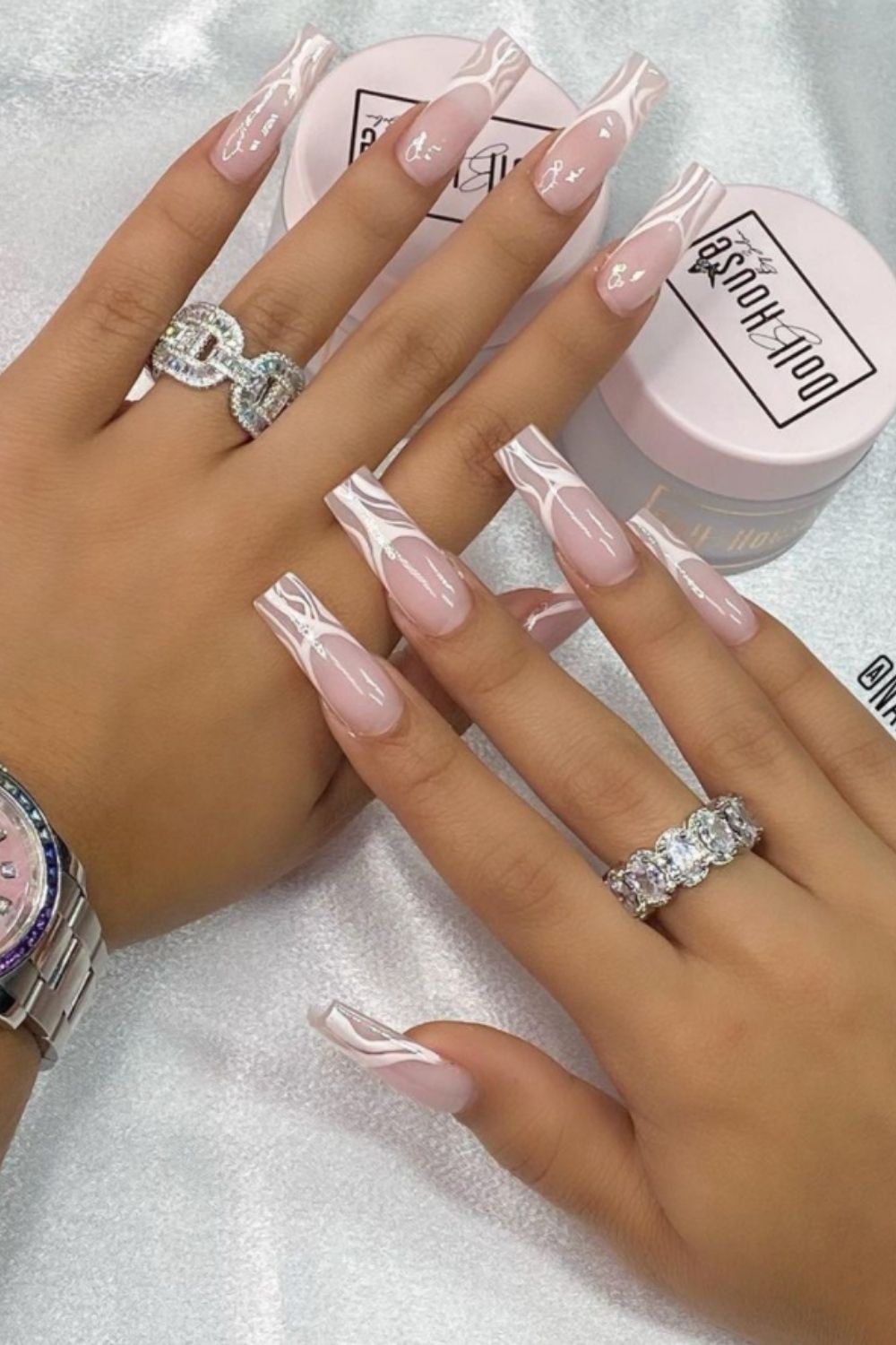 30 Cute pink acrylic nails you'll Love