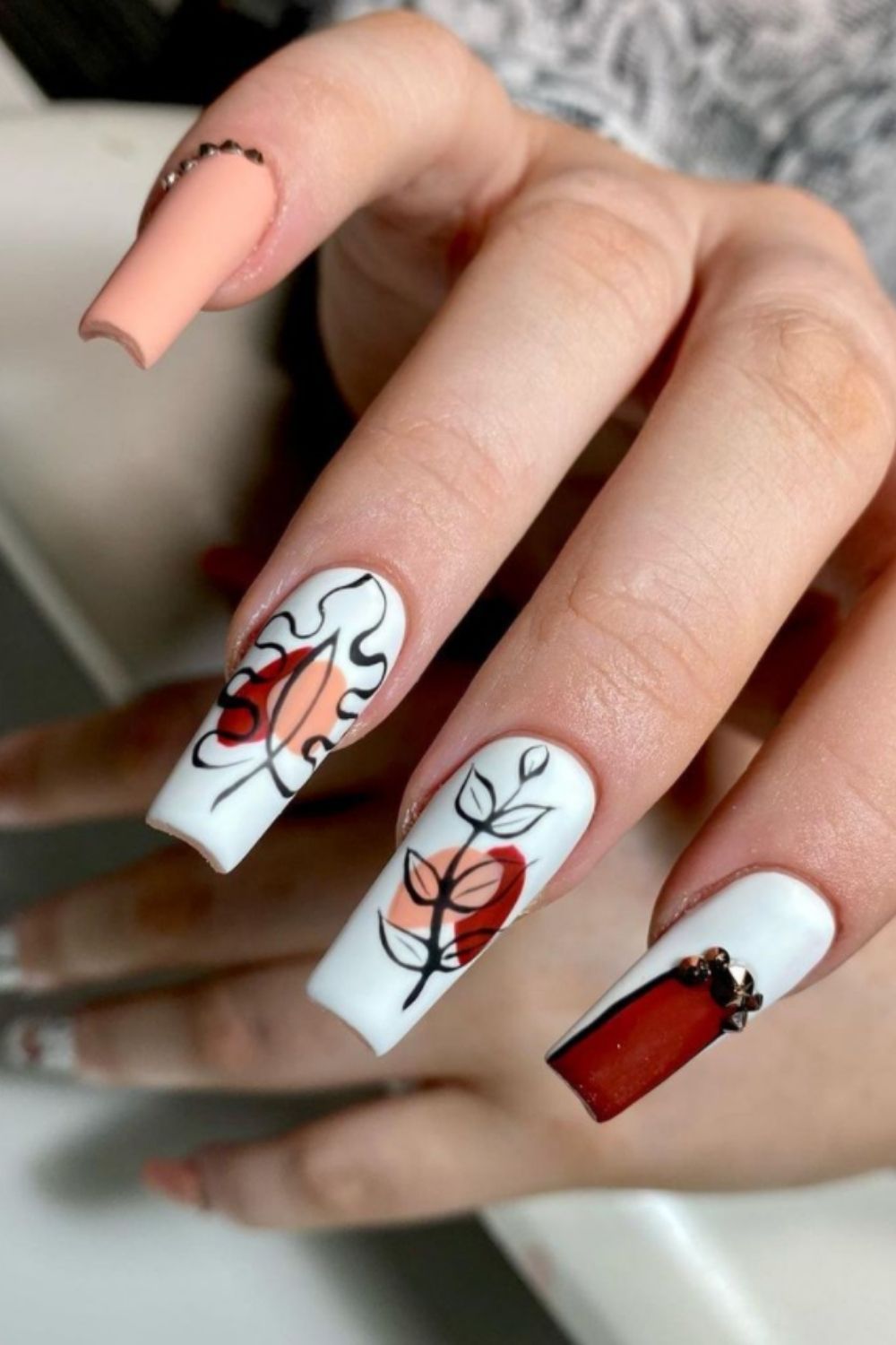 40 Autumn Acrylic Nails Ideas you can't miss