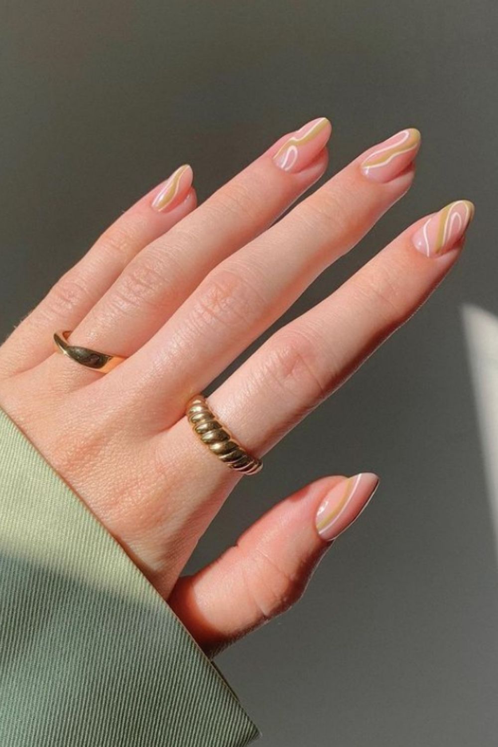 40 Trendy acrylic almond nails with French almond nails  