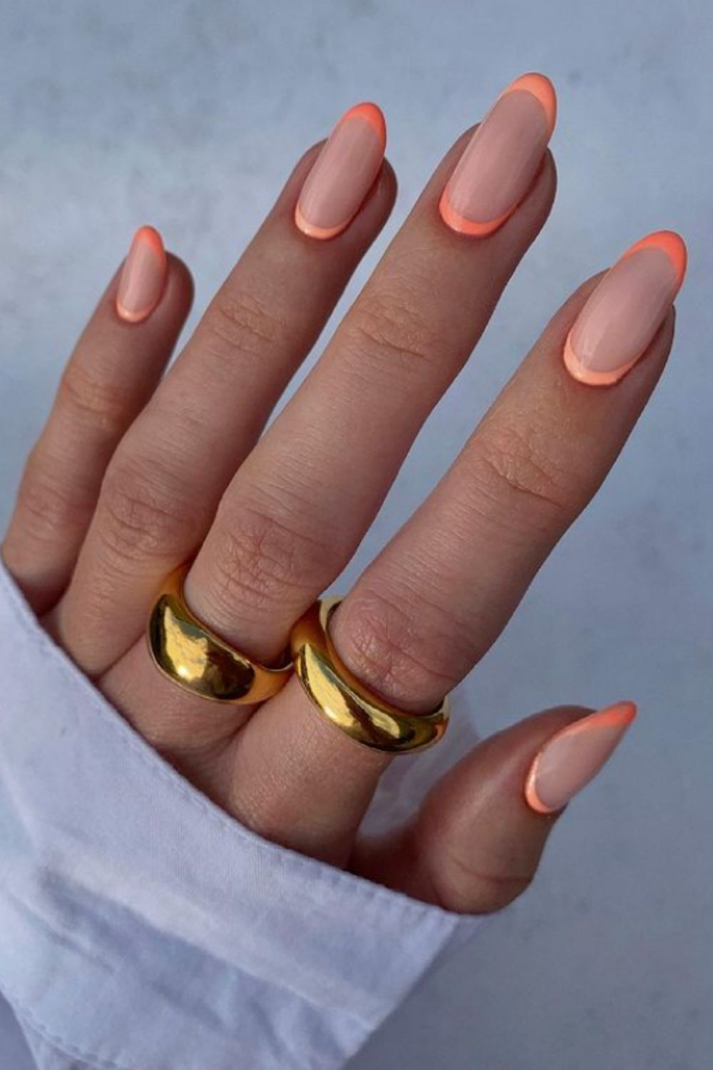 40 Trendy acrylic almond nails with French almond nails  