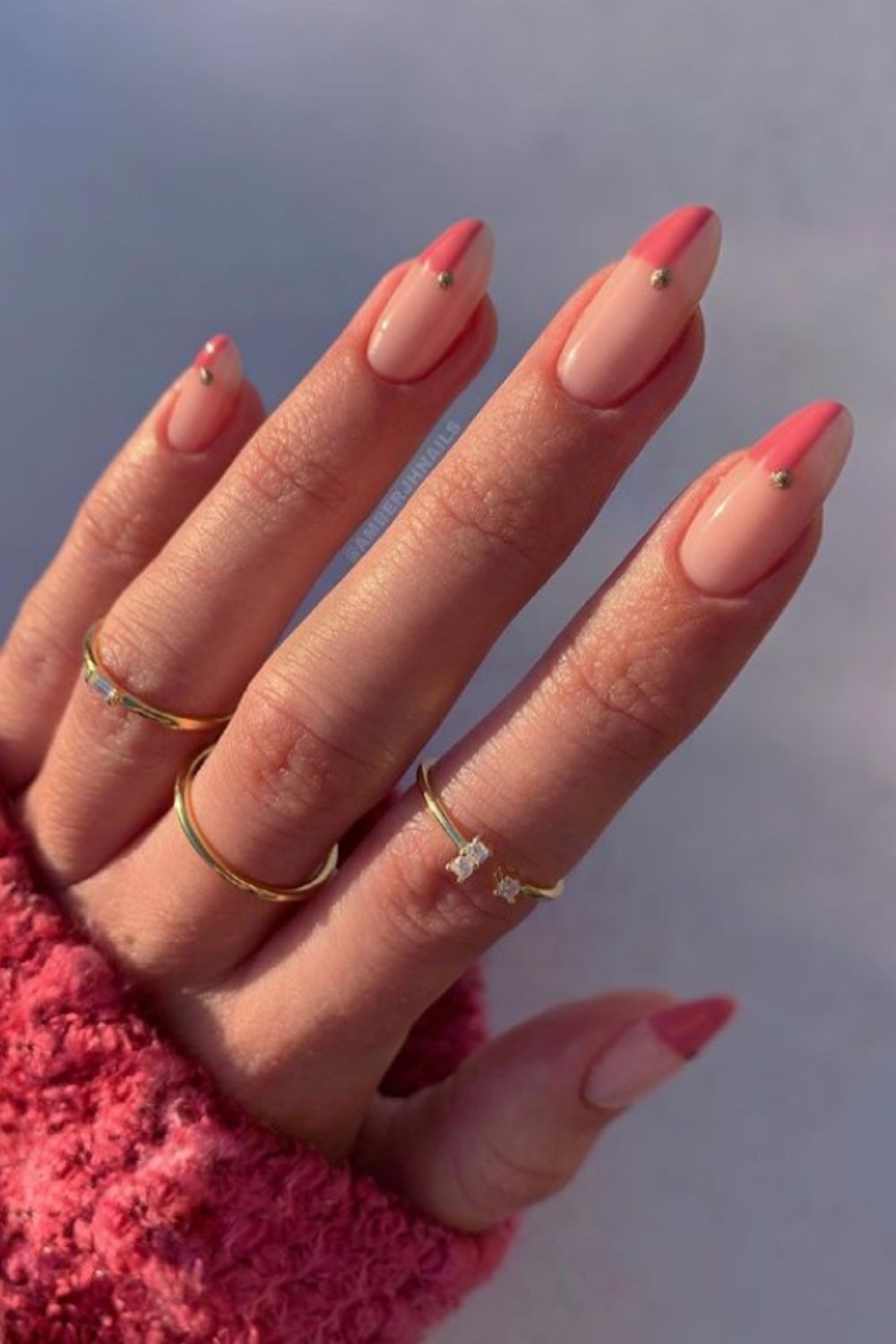 40 Trendy acrylic almond nails with French almond nails  