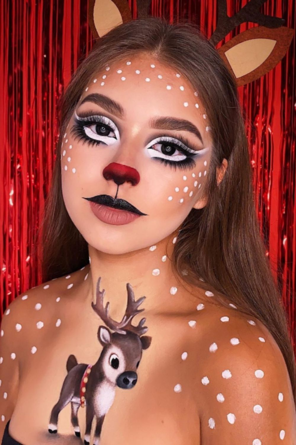 30 deer makeup and Antler Ideas for the cutest Christmas makeup looks