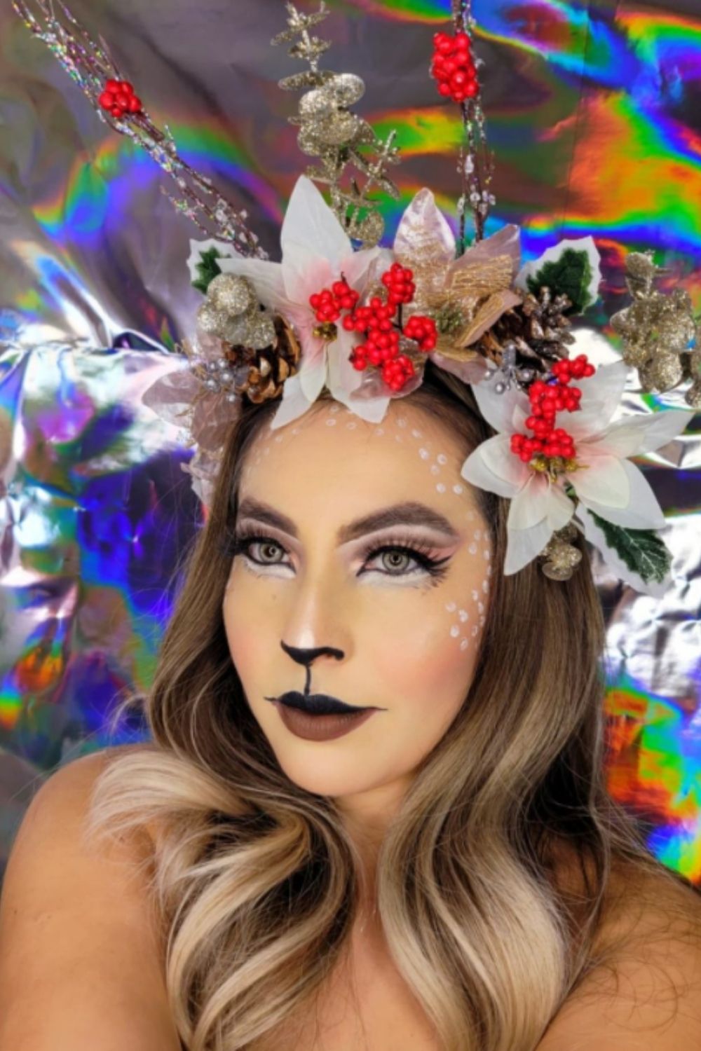 30 deer makeup and Antler Ideas for the cutest Christmas makeup looks