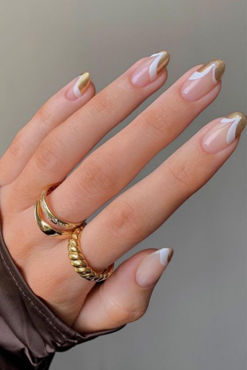 40 Trendy acrylic almond nails with French almond nails  