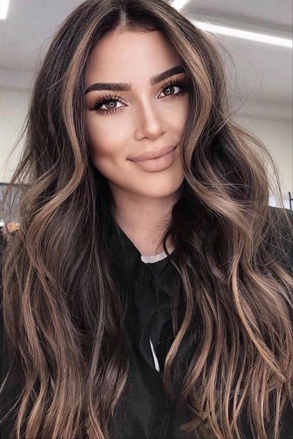 30 Hairstyles Featuring Dark brunette hair with highlights